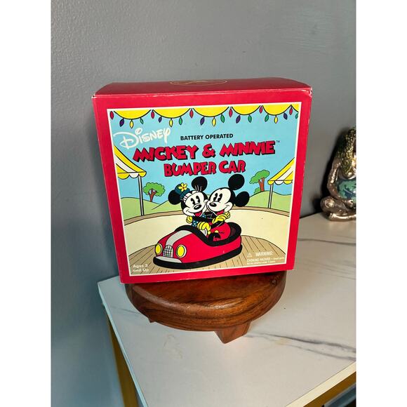 Disney Schylling Mickey Minnie Bumper Car Retro Collection Battery Operated Box - Picture 11 of 11